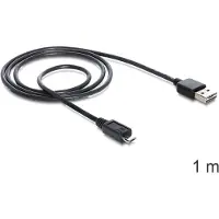 DeLOCK EASY-USB 2.0-A - USB 2.0 micro-B, 1m câble USB USB A Micro-USB B Noir