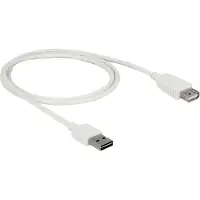 DeLOCK Easy - Rallonge de câble USB - USB (M) reversible pour USB (F) - USB 2.0 - 1 m - blanc