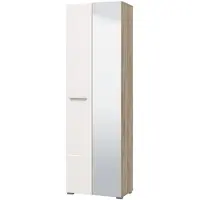 Dmora Griante - Armoire 2 Portes, 60x193h cm Blanc, Portemanteau
