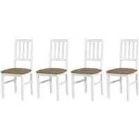 LeafDesign ESSZIMMERSTUHL - Lot de 4 chaises Bos 4, couleur blanche, modèle Inari 23