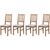 LeafDesign ESSZIMMERSTUHL - Lot de 4 chaises Bos 4, couleur clair noyer, modèle Soro, dimensions 90