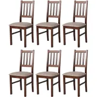 LeafDesign ESSZIMMERSTUHL - Lot de 6 chaises Bos, modèle 4, en noyer, Berlin, neuf