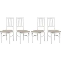 LeafDesign CHAISE DE SALLE À MANGER - Lot de 4 Bos 4 blanc neve 13