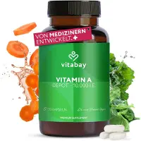 Vitabay CV Vitamine A 10000 IE Dépôt végétalien hautement dosé, 120 PAC