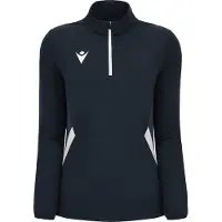 MACRON Victory Maira Ziptop pour femme - Bleu marine / Blanc