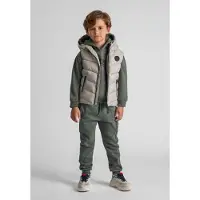 MINOTI Veste légère avec capuche pour garçon, couleur gris, taille 140
