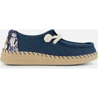 HeyDude Espadrilles Wendy Hibiscus pour femme, couleur Ensign Blue/Multi, taille 39