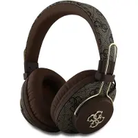 GUESS Pu 4g Metal Logo Enc Wireless Headphones Marron