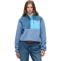Superdry Femme Pullover en Polaire Colour Block Light Blue Taille: 36