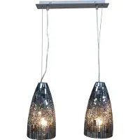 Näve suspension en verre 2 flg. - Matières : verre, métal - Couleur : noir, métal nu ; 789022