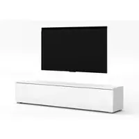 AX Living TV Board Loriano 180 cm Meuble TV blanc mat/brillant
