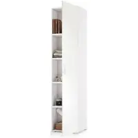 Dmora Aloise - Armoire Multiusage 1 Porte, 45x195h cm Blanche, 4 Étagères Italy