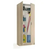 Dmora Abadubidu - Armoire Polyvalente 2 Portes 73x180 cm Chêne Brun, 3 Étagères