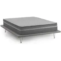 Talamo Italia Amomali - Matelas Double, 190x160x32h cm Gris, Déhoussable Italy