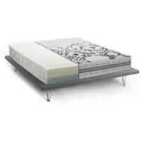 Talamo Italia Incoronata - Matelas Double, 190x160x22h cm Blanc, Déhoussable Fabriqué en Italie