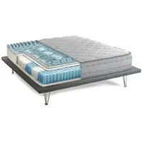 Talamo Italia Aba - Matelas Double, 200x180x26h cm Blanc, Déhoussable Fabriqué en Italie