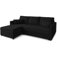 AX Living Canapé petit modele avec fonction sommeil Dolceo Canapé d'angle gris foncé 226