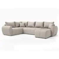 AX Living Malatya U XL Salon Canapé d'angle en forme de U XXL Beige 303cm G