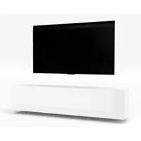 AX Living Meuble TV Zivolli L160xP32xH36 cm Meuble TV suspendu pour montage mural blanc