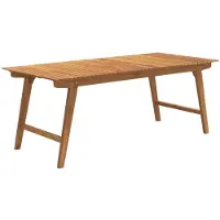 vidaXL Table de jardin 200x90x75 cm bois massif acacia