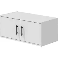 Dmora Vergemoli - Armoire Polyvalente 2 Portes, 80x34h cm Blanc, 1 Étagère