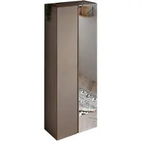 Dmora Salcito - Armoire Multi-Usages 2 Portes, 70x185h cm Bronze, 8 Étagères, Italy