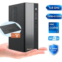 Blackview Mini-PC NEX60 : Intel Core i5-11400H, 16 Go de mémoire DDR4 (extensible jusqu'à 64 Go), SSD PCIe 4.0 de 512 Go (extensible jusqu'à 4 To), double écran 4K, Wi-Fi 6, 15 ports, Windows 11 Pro