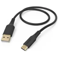 Hama Câble de charge "Flexible", USB-A - USB-C, 1,5 m, silicone, noir
