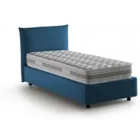 Talamo Italia Astianatte - Lit Simple, bleu, Matelas Inclus Fabriqué en Italie