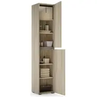 Dmora Daisuke - Armoire Polyvalente 2 Portes, 45x195h cm Olmo, 5 Étagères Italy