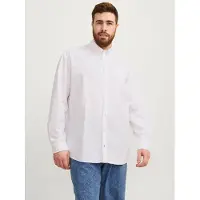 Jack & Jones Oxford Plus Size Long Sleeve Shirt Blanc 5XL Homme