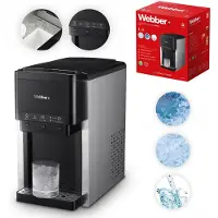 Webber Machine à glaçons 3-en-1, distributeur d'eau et concasseur de glace , 200 W, capacité de 20 kg/24 heures, réservoir de 6 litres