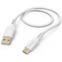 Hama Câble de charge "Flexible", USB-A - USB-C, 1,5 m, silicone, blanc