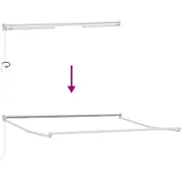 vidaXL Store à enrouleur couleur sable 3,5 x 2 m 100 % polyester et aluminium