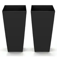 Vevor Jardinière Haute Lot de 2 Pot de Fleur Haut 66,5 cm pour Plantes Intérieur Extérieur Entrée Terrasse Jardin