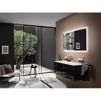 Emco loft Armoire de toilette avec éclairage, 1300mm, 2 portes, modèle encastré, 979805121