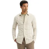 Dockers Slim Original Long Sleeve Shirt Beige L Homme