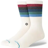 Stance Unisexe, Chaussettes, Maliboo Crew, Blanc, (Une unité par pack, 38 - 42)