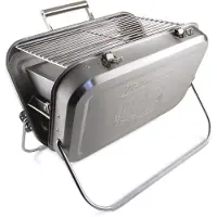 VW Collection Barbecue de coffre - Barbecue emblématique de Volkswagen - Acier inoxydable - Dimensions de la grille : 32,5 x 23 cm