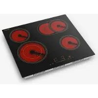 Klarstein Victoria Plaque Vitrocéramique 60 cm - 4 Zones, 6600 W, Design Rétro, Curseur Tactile, Minuterie, Sécurité Enfants, Indicateur Chaleur Résiduelle, Table de Cuisson Vitrocéramique