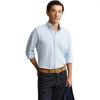 Gant pour homme. 3250271 Chemise Regular Fit en maille piqué stretch bleue (XXL), Casuel, Coton, Manche longue