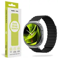 Mobile Origin Easy Strap Magnétique Galaxy Watch 8 Noir (22 mm, Silicone), Sangles de montre, Noir