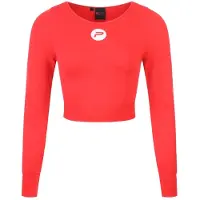 Pure Femmes, T-shirt de sport, T-shirt sport à manches longues pour femme (XL), Rouge, XL