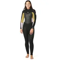 Rip Curl Omega 43gb Steamer 4/3 Mm Woman Long Sleeve Back Zip Neoprene Suit Noir 6 Femme