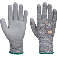 Portwest Gants anti-coupure paume PU coupure 5 Portwest A622 Gris 10