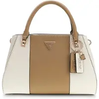 GUESS Noelle Ii Luxury Satchel Bag Beige,Blanc