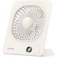 Usams Ventilateur de Bureau ZB363 Magnétique 2000mAh Blanc