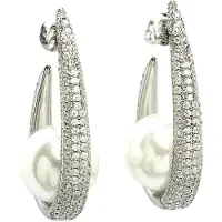 Avant Garde Boucles d'oreilles 'Biancama' argent