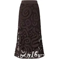 Pinko Jupe 'MAESTRALE GONNA CROCHET GEOMETRICO GONNA' marron