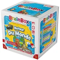 Asmodee Jeu d’ambiance BrainBox Voyage autour du monde